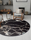 Brighton Terrace Collection Area Rug -  Aldrington Round Navy Blue  lifestyle 55