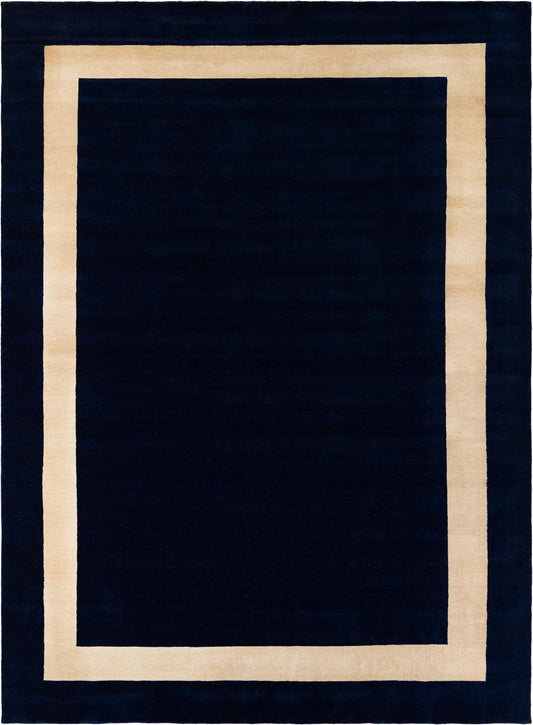 Zara Hills Wool Collection Area Rug - Glenway Rectangle Cobalt Blue  lifestyle 3