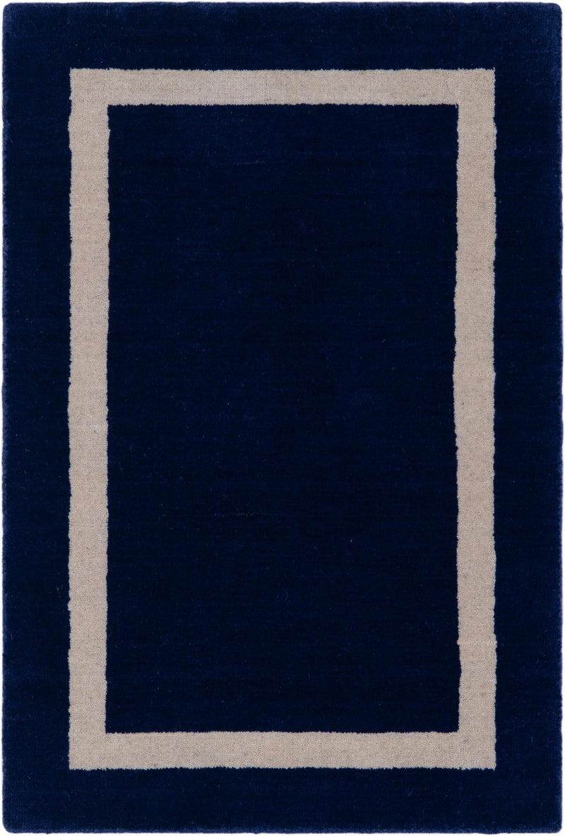 Zara Hills Wool Collection Area Rug - Glenway Rectangle Cobalt Blue  lifestyle 2