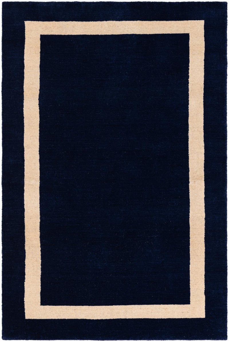 Zara Hills Wool Collection Area Rug - Glenway Rectangle Cobalt Blue Main