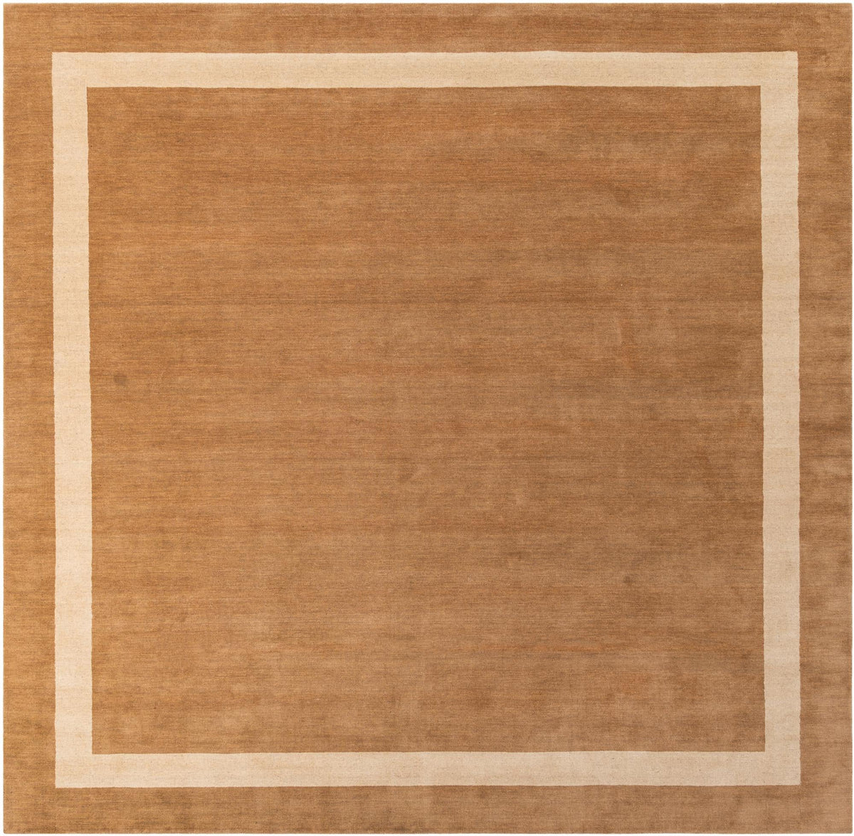 Savannah Borders Wool Collection Area Rug - Chatham Square Latte Brown  lifestyle 126