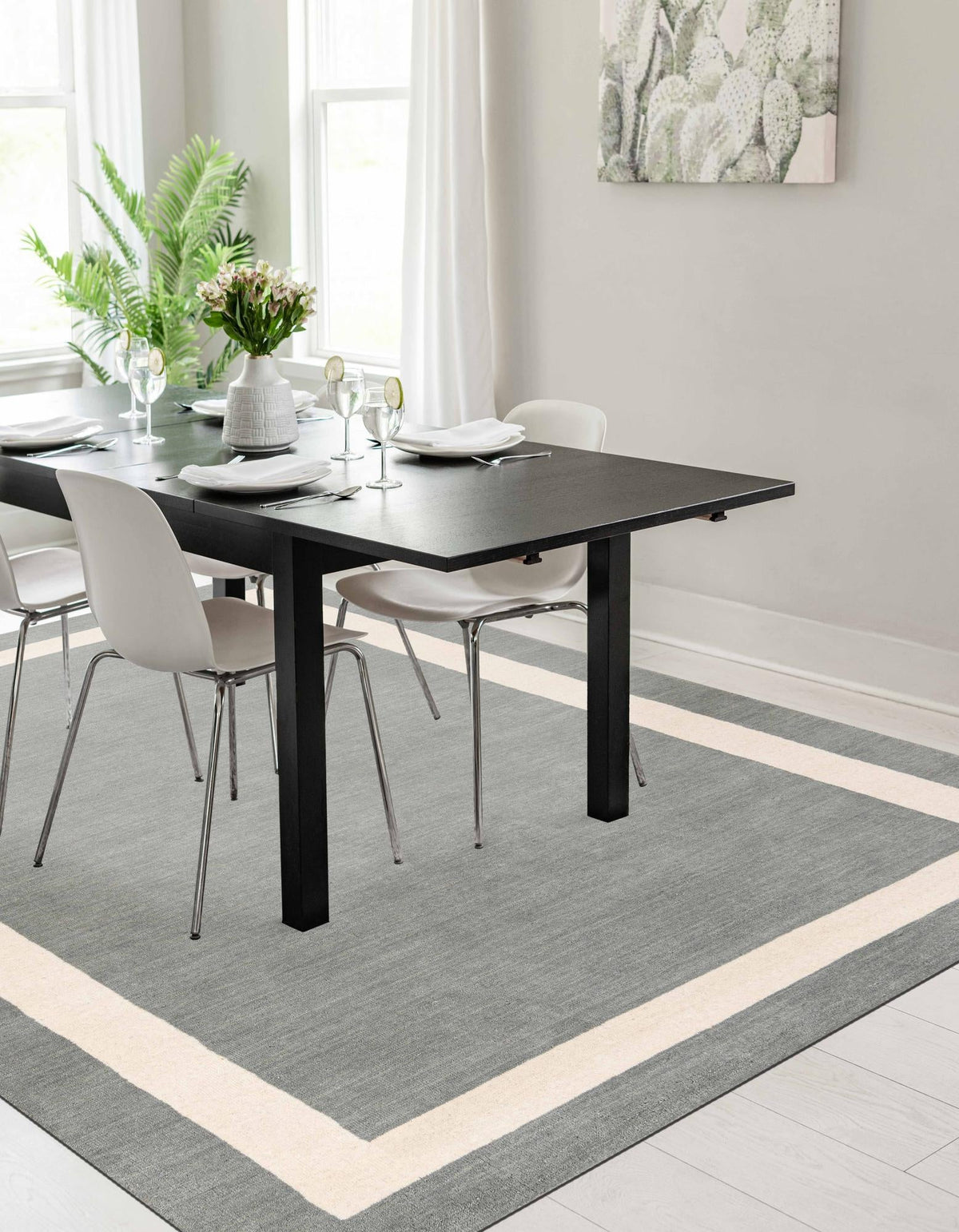 Zara Hills Wool Collection Area Rug - Glenway Rectangle Earl Gray  lifestyle 4