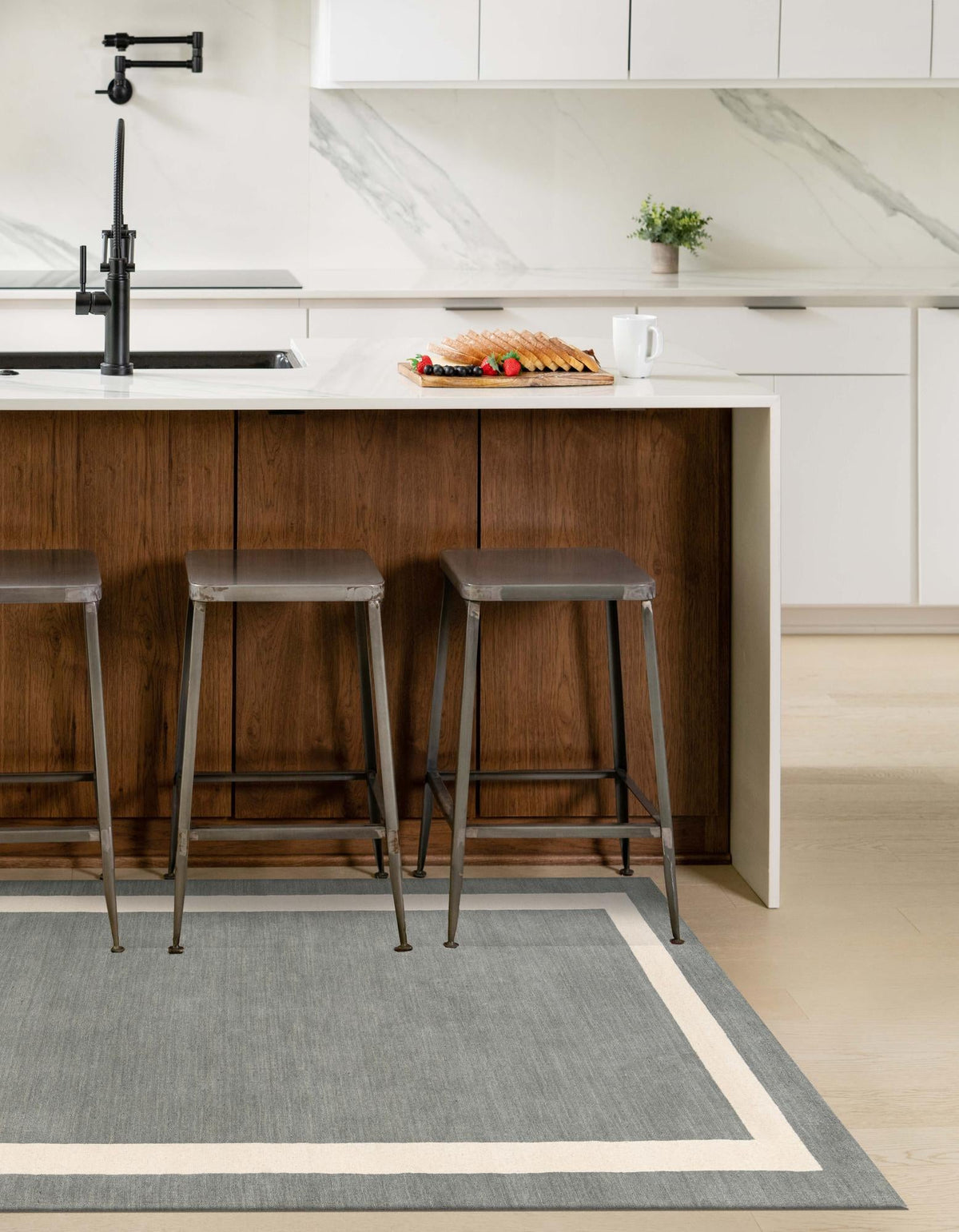 Zara Hills Wool Collection Area Rug - Glenway Rectangle Earl Gray  lifestyle 7