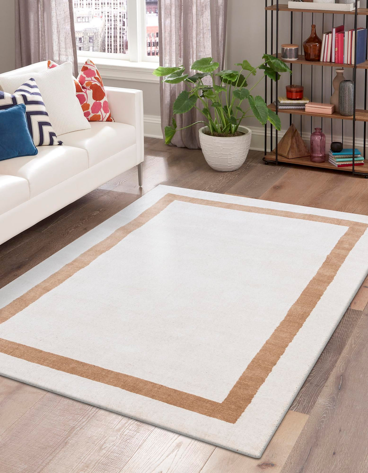 Zara Hills Wool Collection Area Rug - Glenway Rectangle Ivory  lifestyle 7