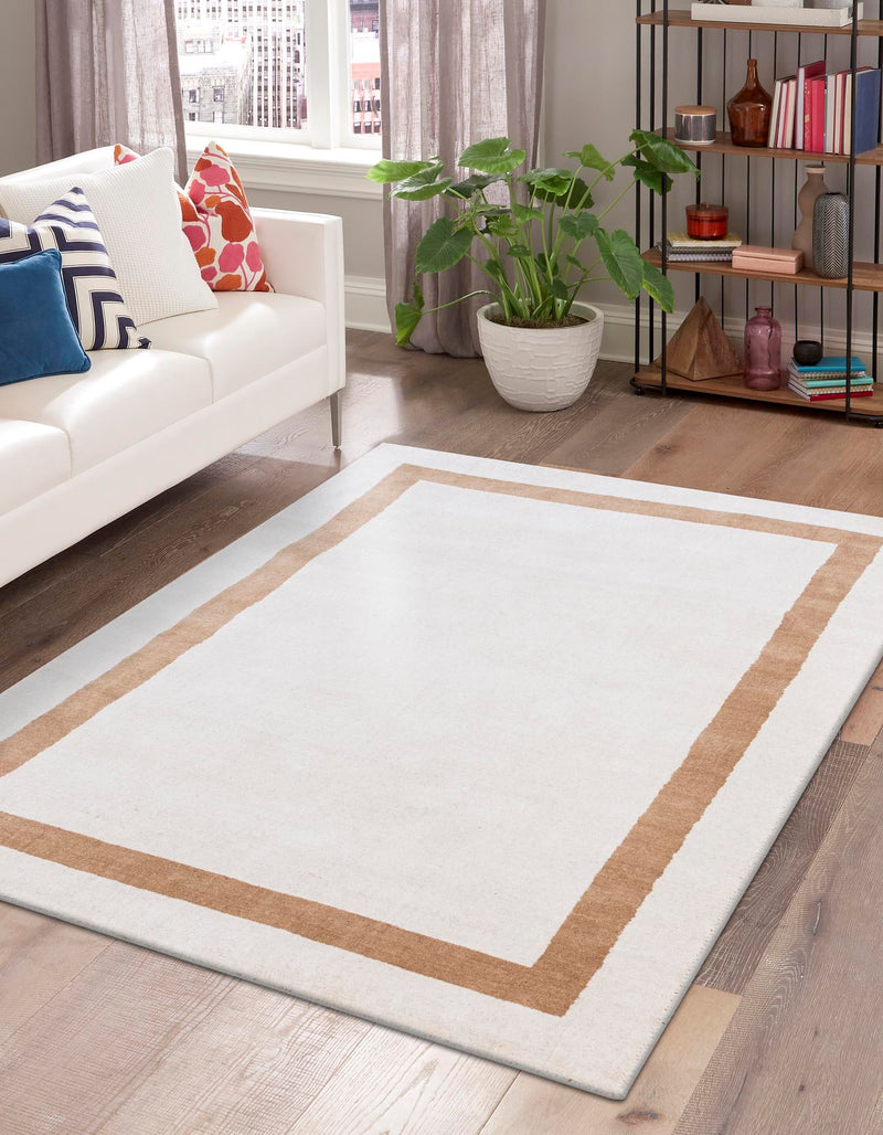 Zara Hills Wool Collection Area Rug - Glenway Rectangle Ivory  lifestyle 7