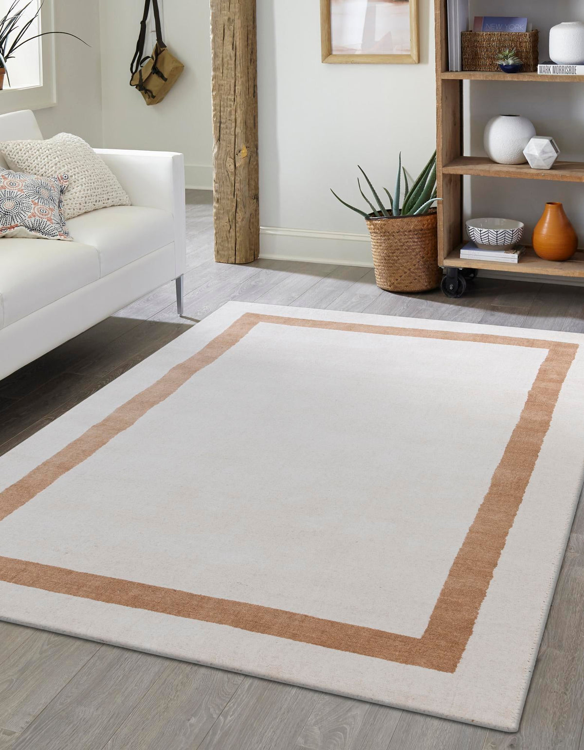 Zara Hills Wool Collection Area Rug - Glenway Rectangle Ivory  lifestyle 19