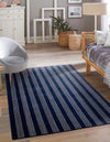 Zara Hills Wool Collection Area Rug - Savannah Rectangle Cobalt Blue  lifestyle 2