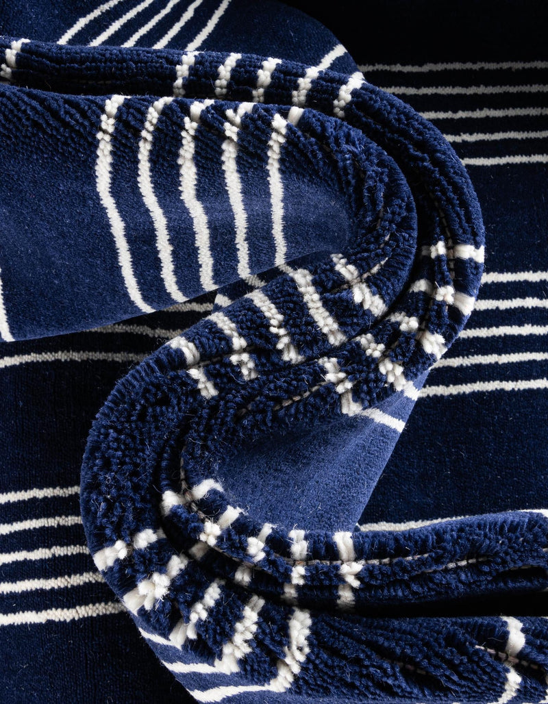 Zara Hills Wool Collection Area Rug - Savannah Runner Cobalt Blue  lifestyle 19
