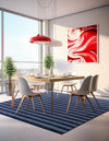 Zara Hills Wool Collection Area Rug - Savannah Square Cobalt Blue  lifestyle 43