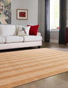 Zara Hills Wool Collection Area Rug - Savannah Rectangle Latte Brown  lifestyle 14