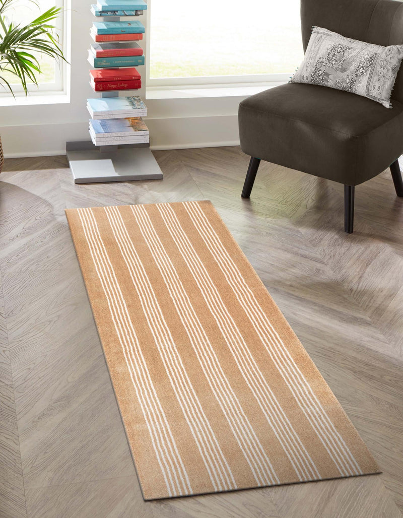 Zara Hills Wool Collection Area Rug - Savannah Runner Latte Brown  lifestyle 30