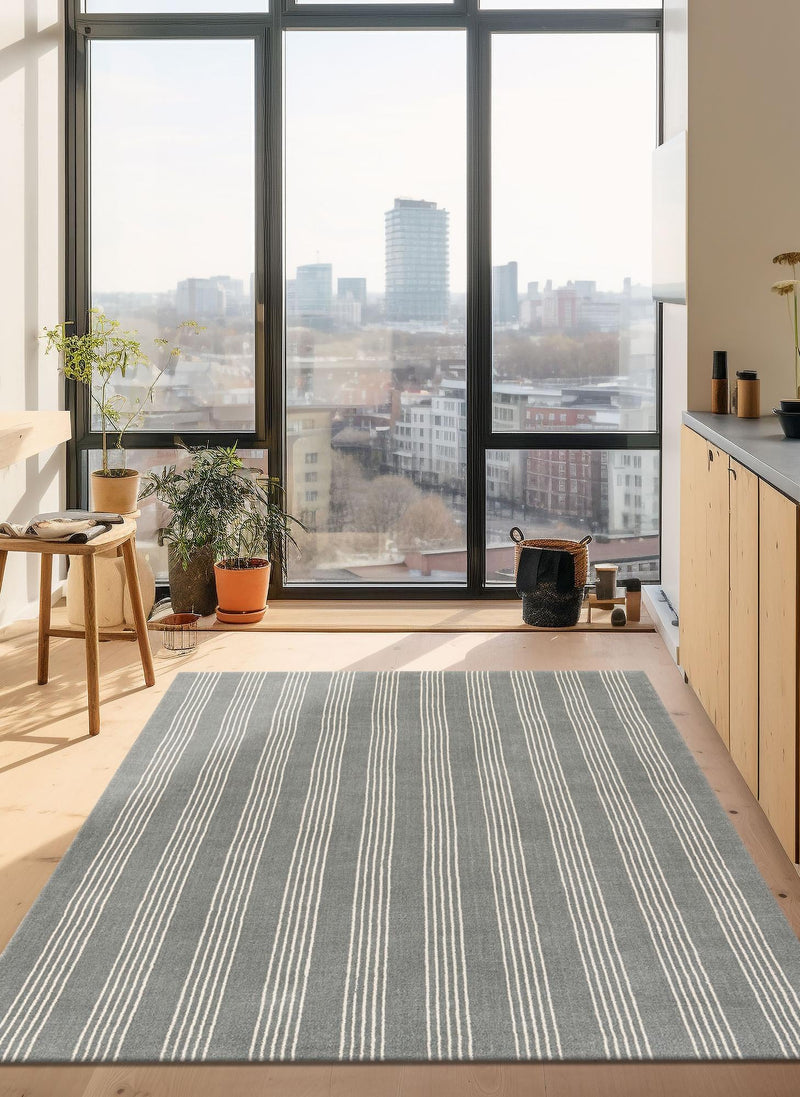 Zara Hills Wool Collection Area Rug - Savannah Rectangle Earl Gray  lifestyle 4