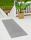 Jill Zarin Malibu Sands Outdoor Collection Area Rug - Pebble (Silver Stars) Runner Silver Stars  lifestyle 22