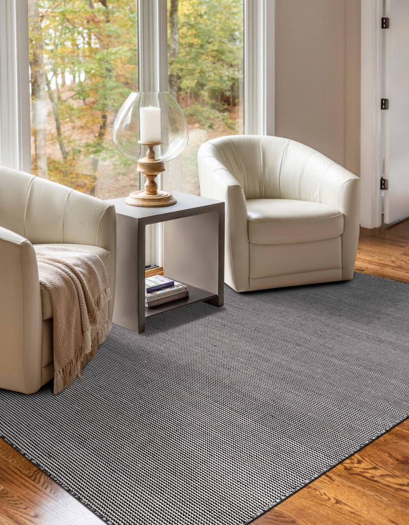 Jill Zarin Malibu Sands Outdoor Collection Area Rug - Pebble (Black Sky) Rectangle Black Sky  lifestyle 3