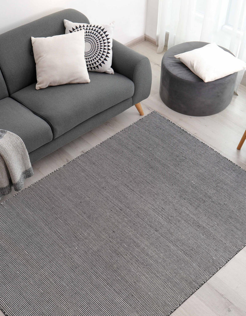 Jill Zarin Malibu Sands Outdoor Collection Area Rug - Pebble (Black Sky) Rectangle Black Sky  lifestyle 6