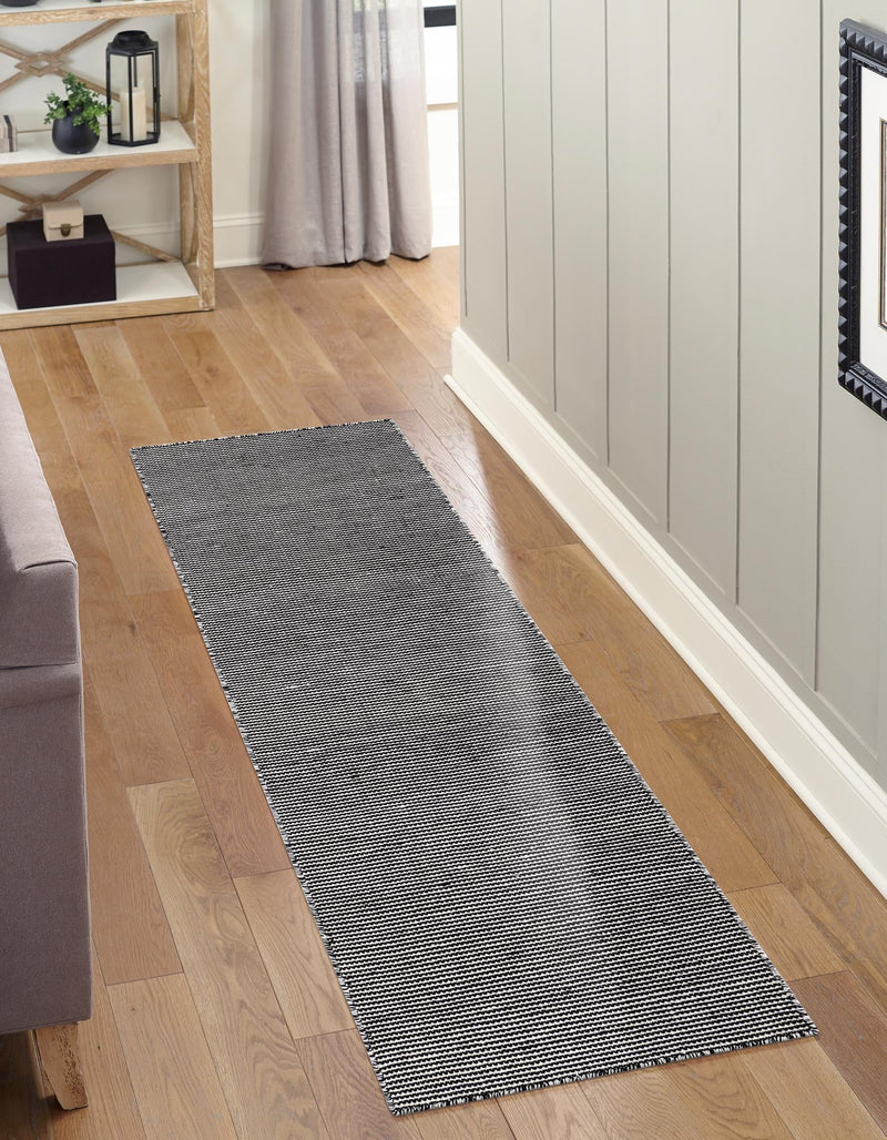 Jill Zarin Malibu Sands Outdoor Collection Area Rug - Pebble (Black Sky) Runner Black Sky  lifestyle 4