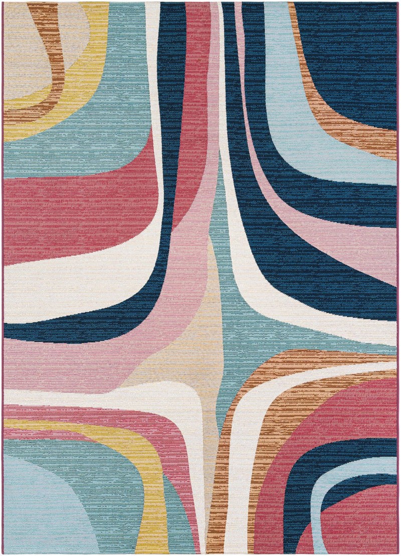 Urban Terrace Collection Area Rug - Venice Rectangle Multi  lifestyle 2