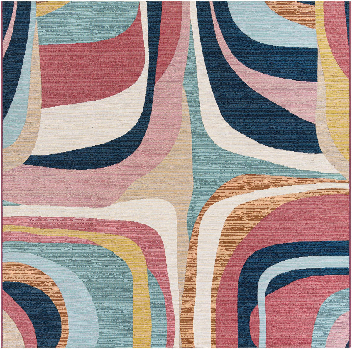 Urban Terrace Collection Area Rug - Venice Square Multi  lifestyle 40