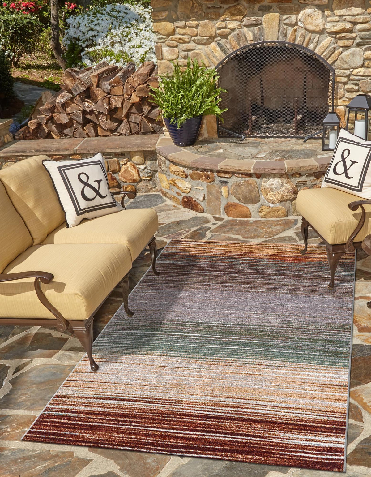 Urban Terrace Collection Area Rug -  Corsica Rectangle Multi Main