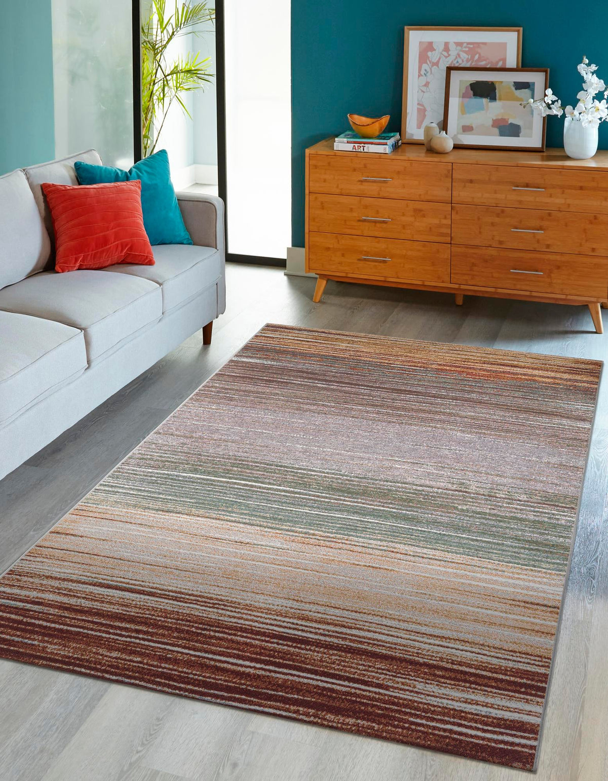 Urban Terrace Collection Area Rug -  Corsica Rectangle Multi  lifestyle 8