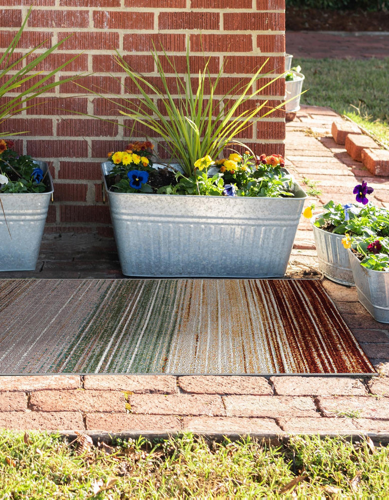 Urban Terrace Collection Area Rug -  Corsica Runner Multi  lifestyle 21
