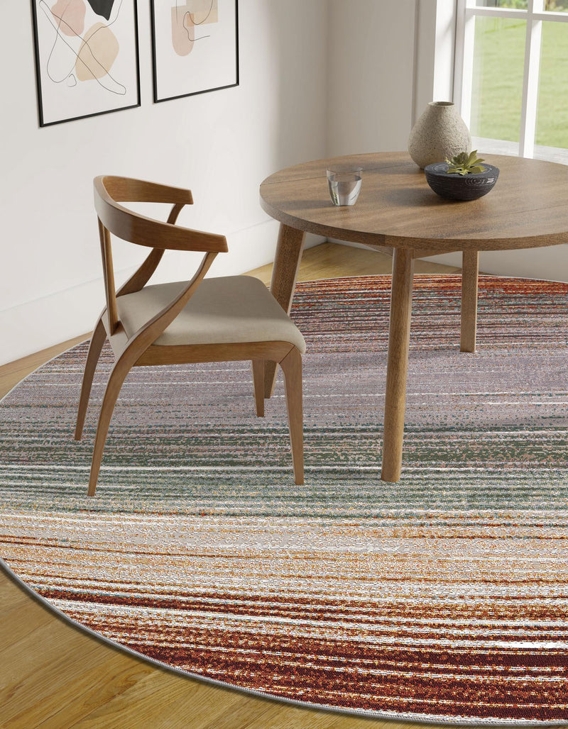Urban Terrace Collection Area Rug -  Corsica Round Multi  lifestyle 22