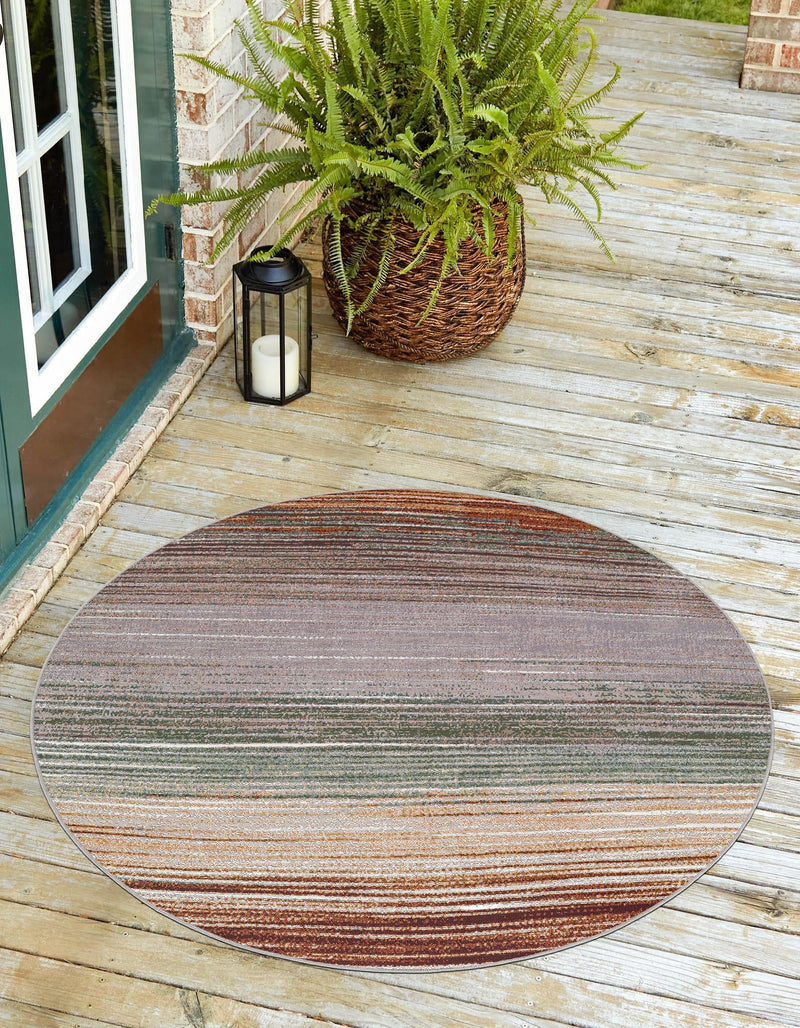 Urban Terrace Collection Area Rug -  Corsica Round Multi  lifestyle 28