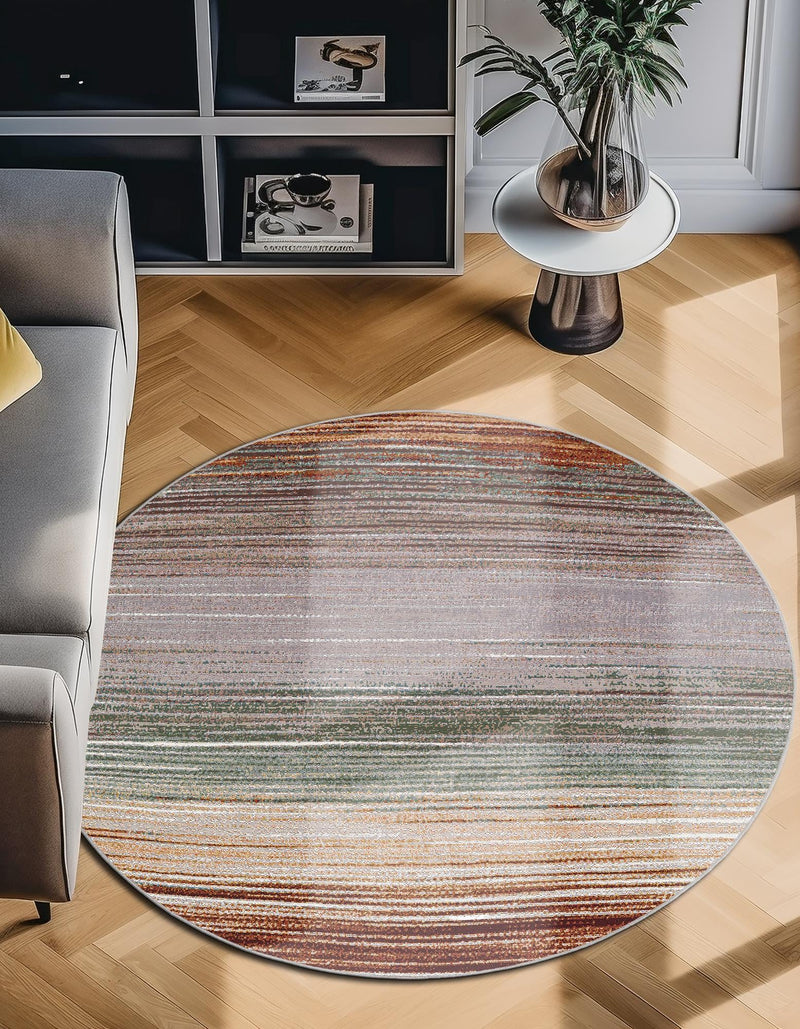 Urban Terrace Collection Area Rug -  Corsica Round Multi  lifestyle 30