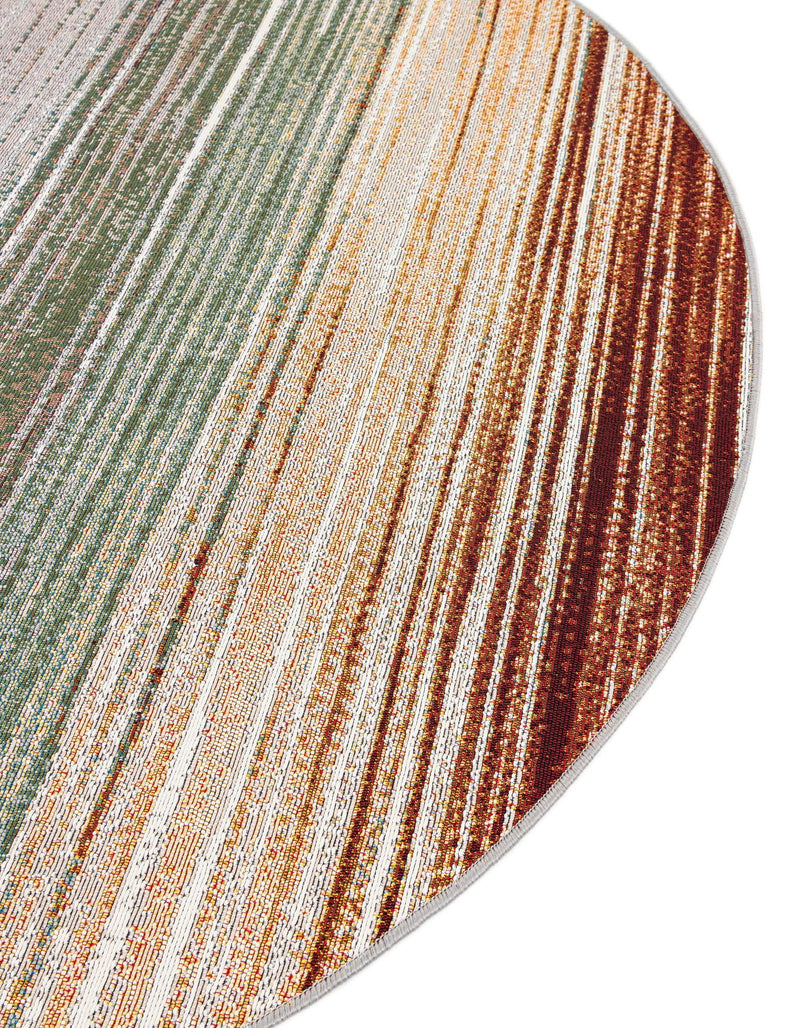 Urban Terrace Collection Area Rug -  Corsica Round Multi  lifestyle 35