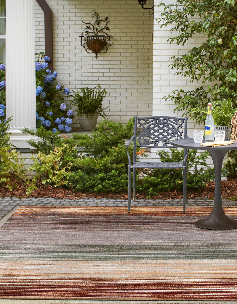 Urban Terrace Collection Area Rug -  Corsica Square Multi  lifestyle 21