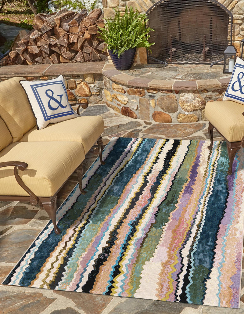 Urban Terrace Collection Area Rug -  Capri Rectangle Multi Main