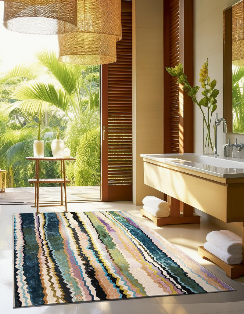 Urban Terrace Collection Area Rug -  Capri Rectangle Multi  lifestyle 4