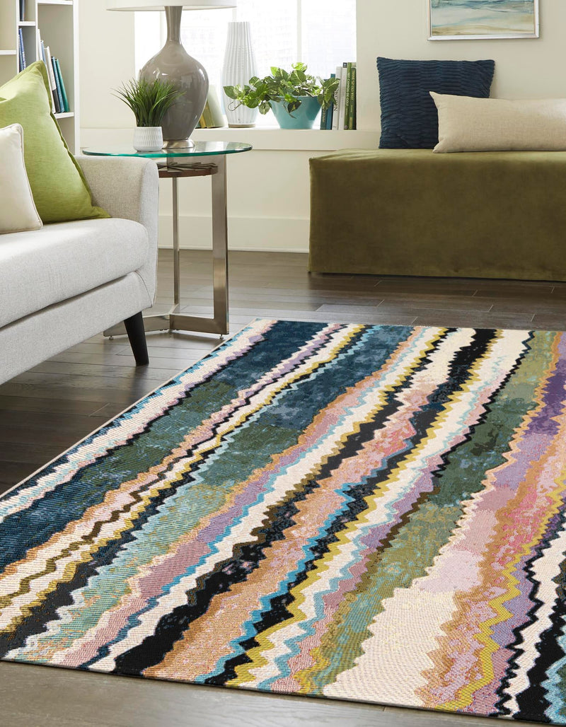 Urban Terrace Collection Area Rug -  Capri Rectangle Multi  lifestyle 6