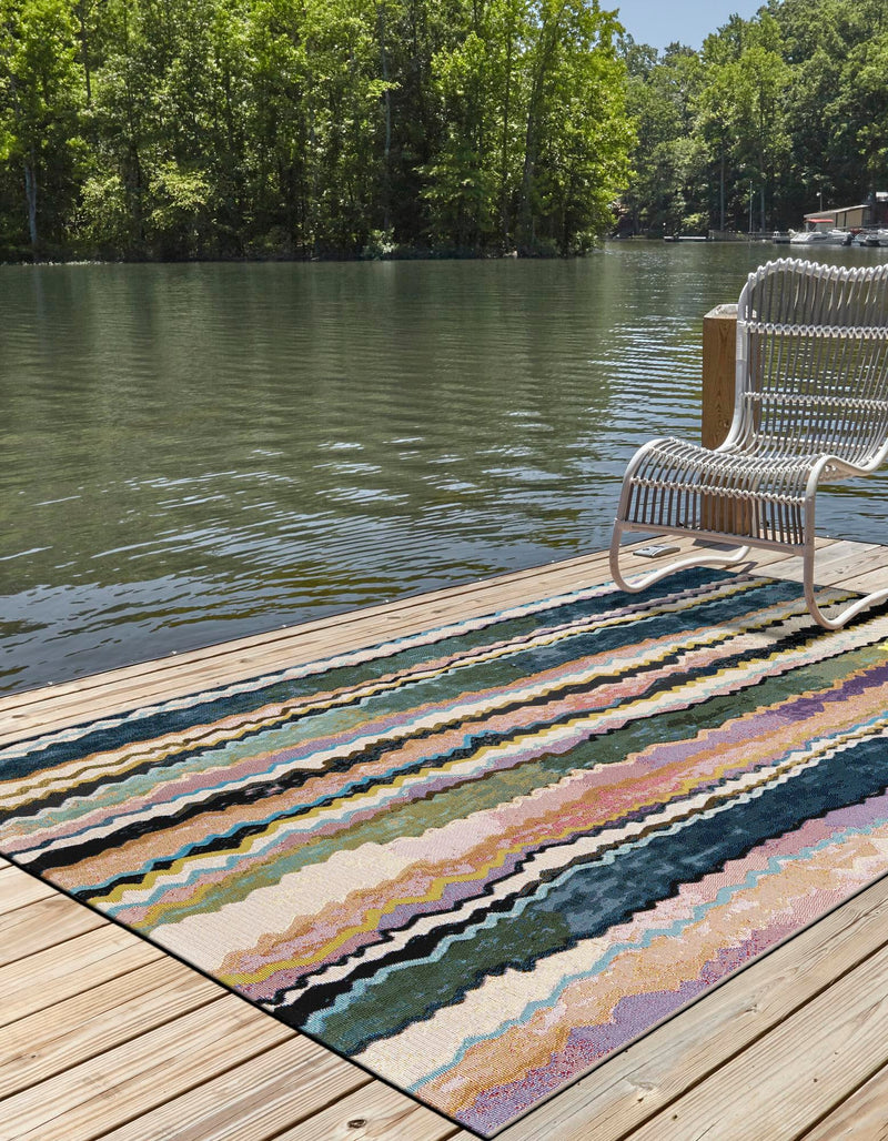 Urban Terrace Collection Area Rug -  Capri Rectangle Multi  lifestyle 7