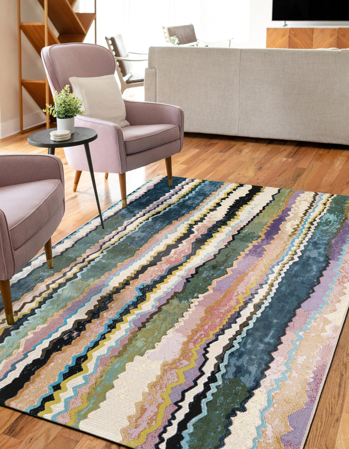 Urban Terrace Collection Area Rug -  Capri Rectangle Multi  lifestyle 8