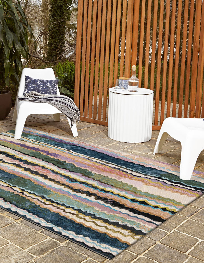 Urban Terrace Collection Area Rug -  Capri Rectangle Multi  lifestyle 9