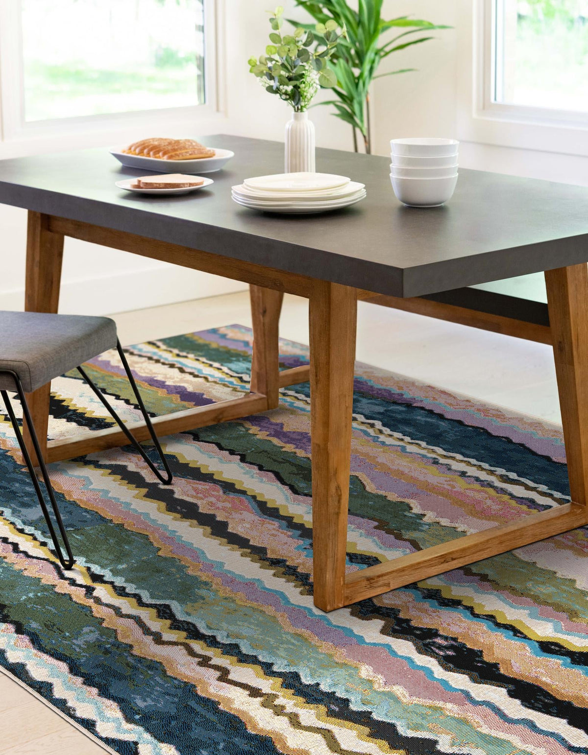 Urban Terrace Collection Area Rug -  Capri Rectangle Multi  lifestyle 10