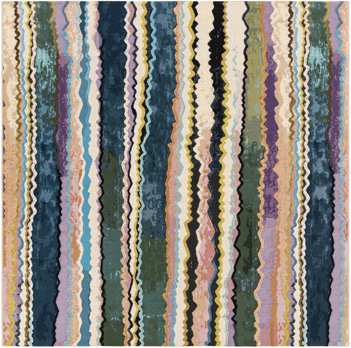 Urban Terrace Collection Area Rug -  Capri Square Multi  lifestyle 36