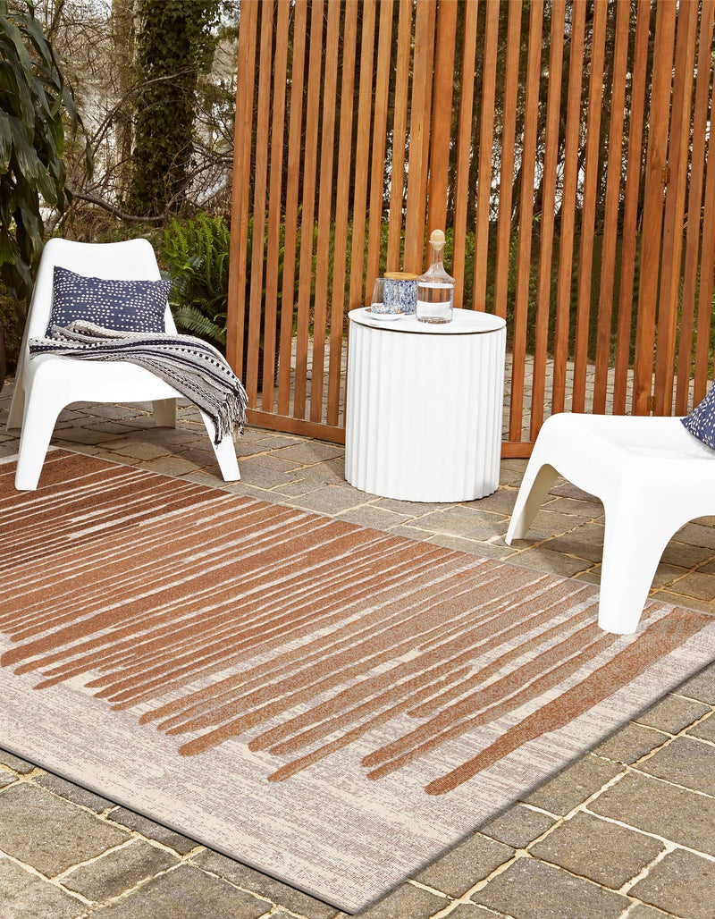 Urban Terrace Collection Area Rug -  Balcony Rectangle Beige Brown  lifestyle 10