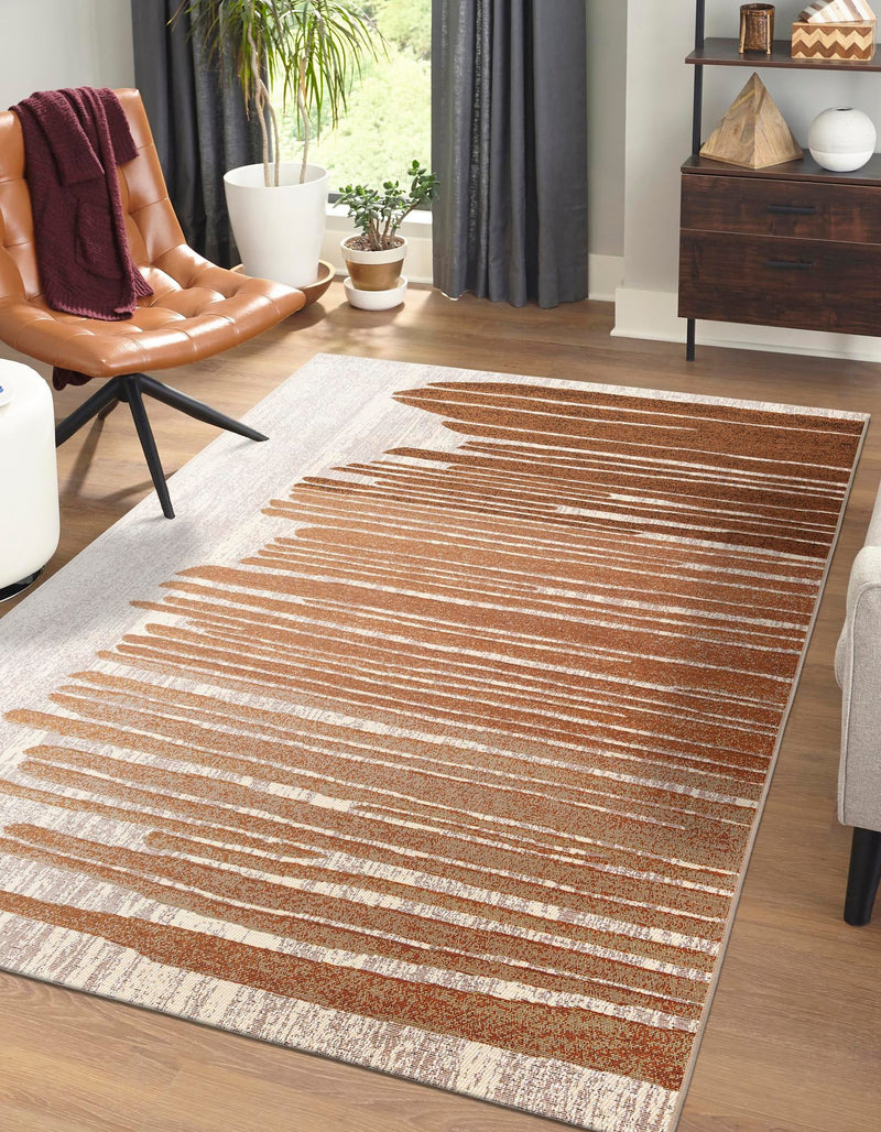 Urban Terrace Collection Area Rug -  Balcony Rectangle Beige Brown  lifestyle 11