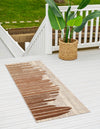Urban Terrace Collection Area Rug -  Balcony Runner Beige Brown  lifestyle 29