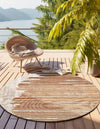 Urban Terrace Collection Area Rug -  Balcony Round Beige Brown  lifestyle 25