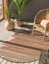 Urban Terrace Collection Area Rug -  Balcony Round Beige Brown  lifestyle 33