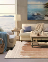 Urban Terrace Collection Area Rug -  Balcony Square Beige Brown  lifestyle 28
