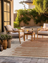 Urban Terrace Collection Area Rug -  Balcony Square Beige Brown  lifestyle 31