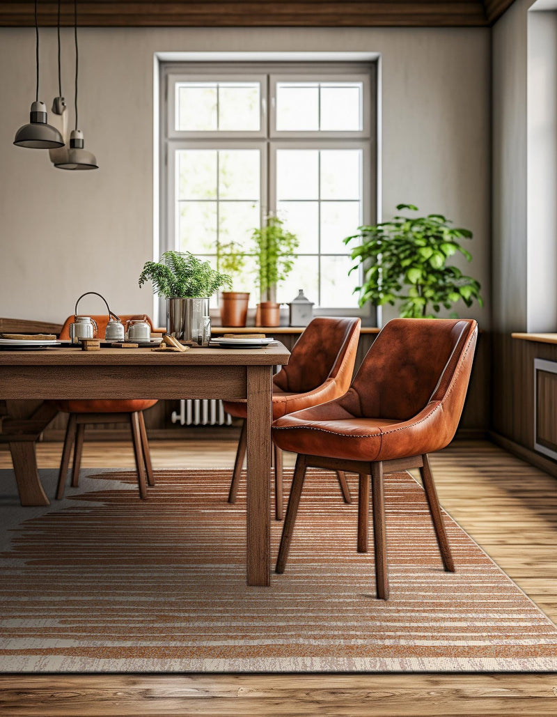 Urban Terrace Collection Area Rug -  Balcony Square Beige Brown  lifestyle 32