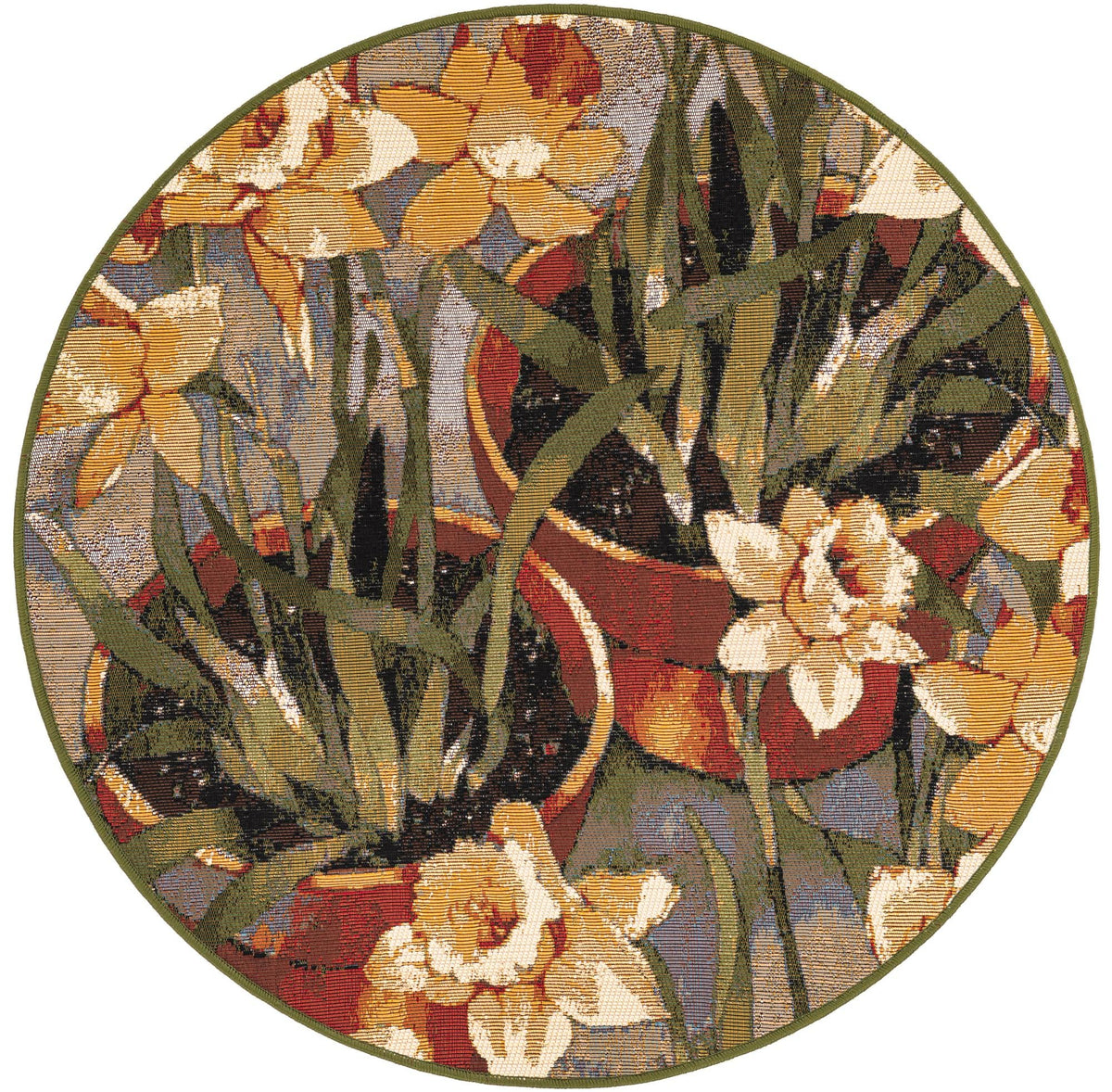 Seaside Blooms Collection Area Rug - Eden Round Multi  lifestyle 47