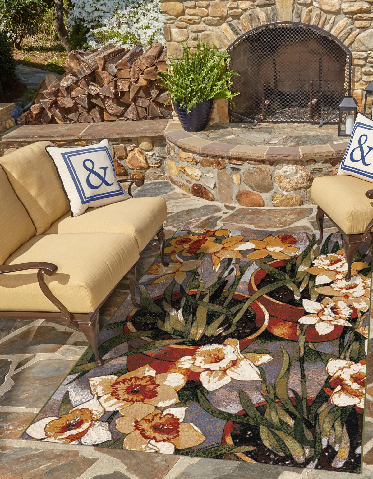 Garden Terrace Escape Collection Area Rug - Eden Rectangle Multi  lifestyle 2