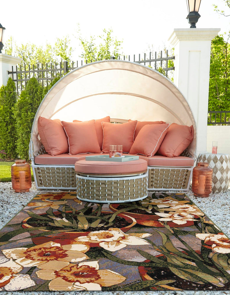 Garden Terrace Escape Collection Area Rug - Eden Rectangle Multi  lifestyle 4