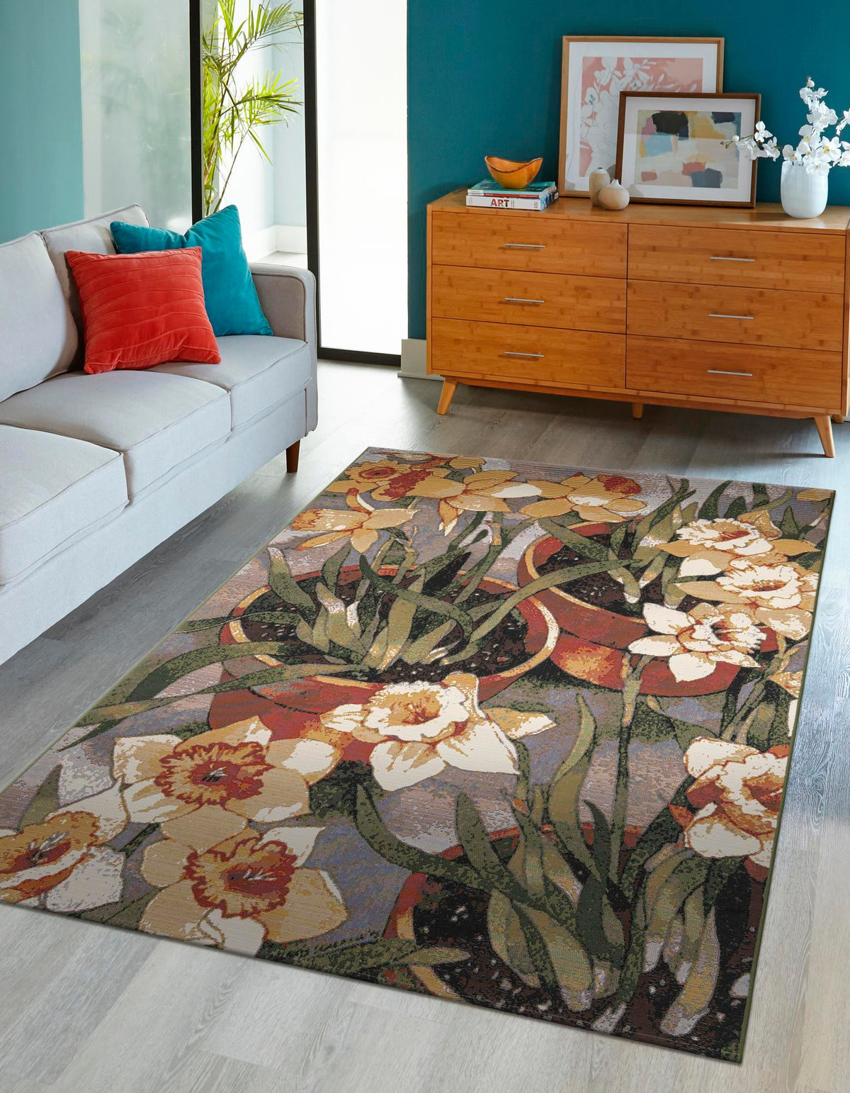 Garden Terrace Escape Collection Area Rug - Eden Rectangle Multi  lifestyle 5